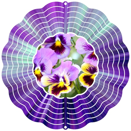 8 Pansy Wind Spinner